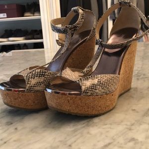 Jimmy Choo Snake Skin pella wedges